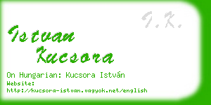 istvan kucsora business card